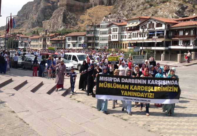 Amasya'da Mısır Ordusu Protesto Edildi 16