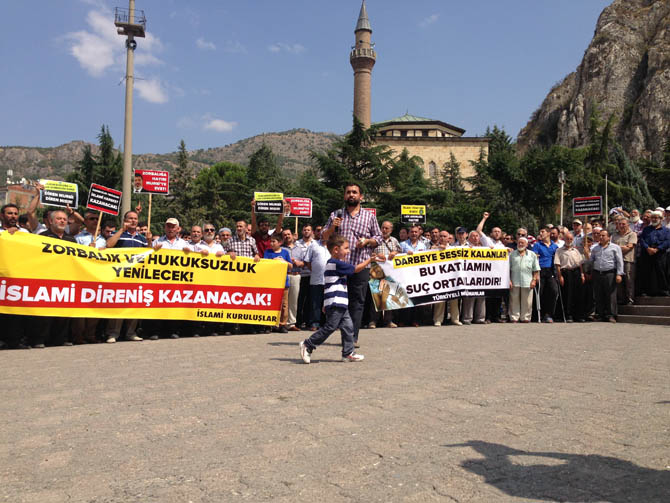 Amasya'da Mısır Ordusu Protesto Edildi 17