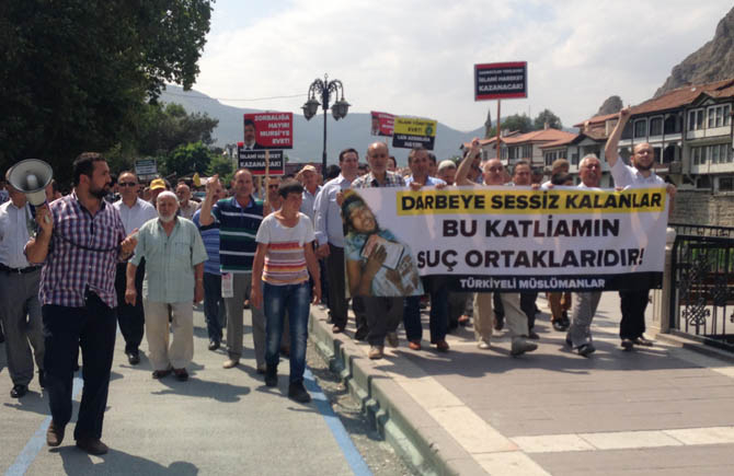 Amasya'da Mısır Ordusu Protesto Edildi 21