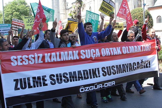 Şehzadebaşı'ndan Beyazıt'a Mısır'a Destek Yürüyüşü 8