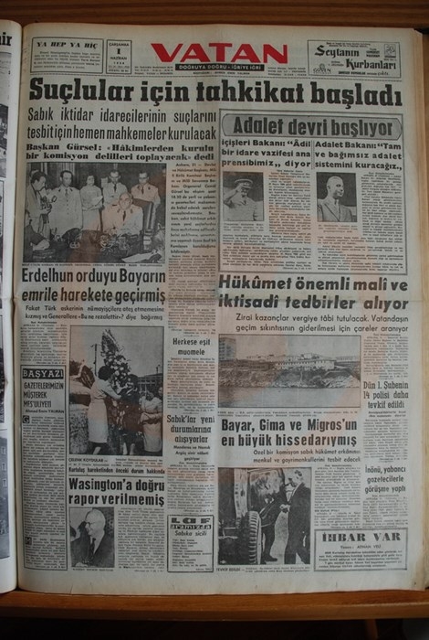 Menderes'i İdama Götüren Darbeci Manşetler 13