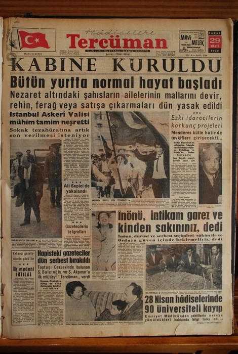 Menderes'i İdama Götüren Darbeci Manşetler 30