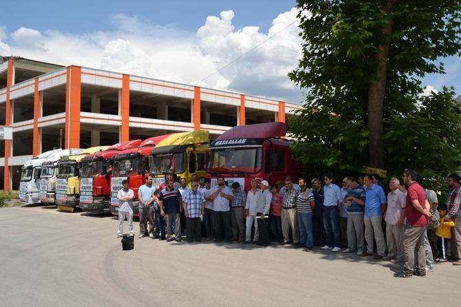 Amasya'da Suriye'ye 7 Tır İnsani Yardım Gönderildi 1