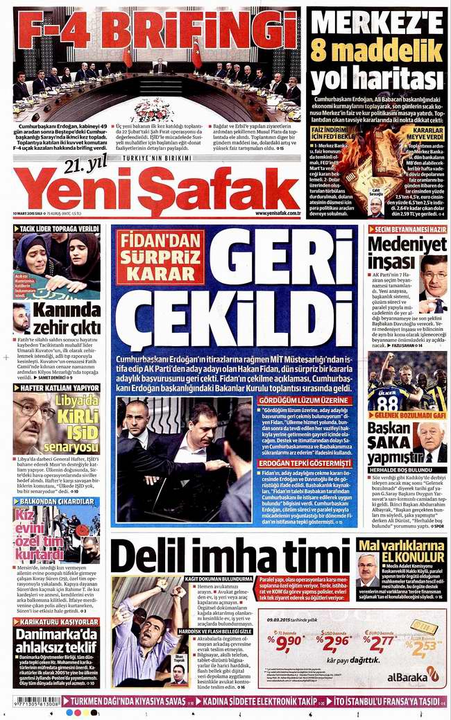 Gazete Manşetleri - 10 Mart Salı 2015 33