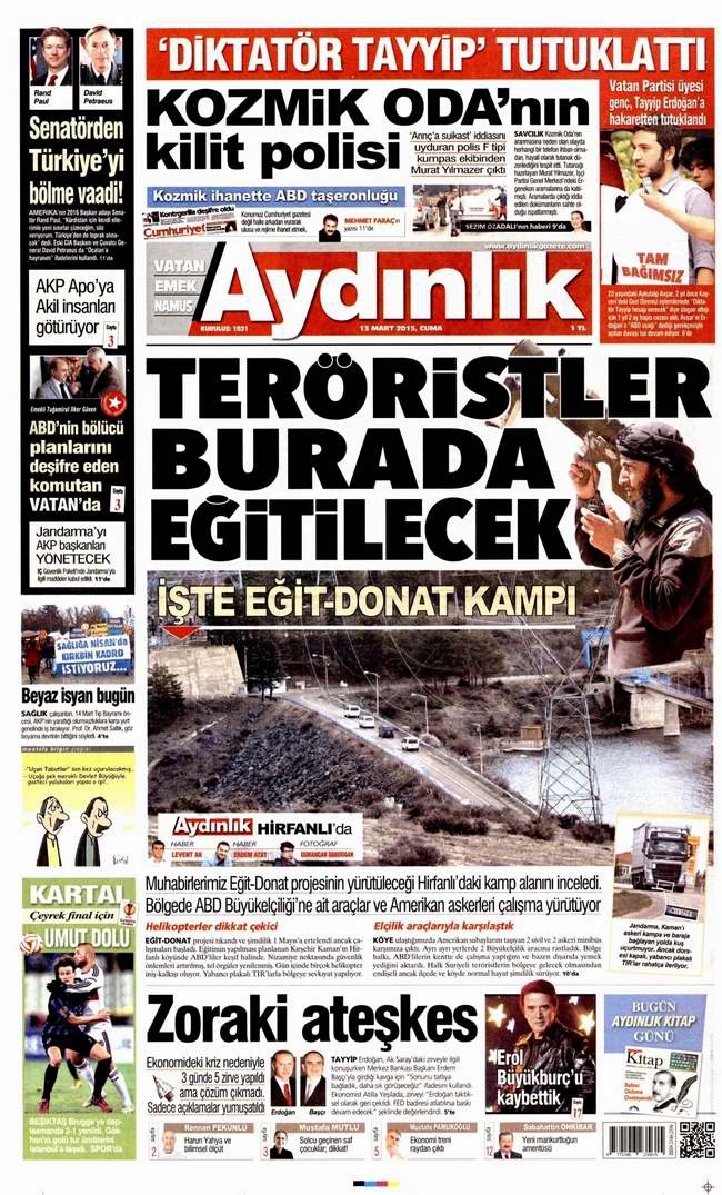 Bugünün Gazete Manşetleri - 13 Mart 2015 3