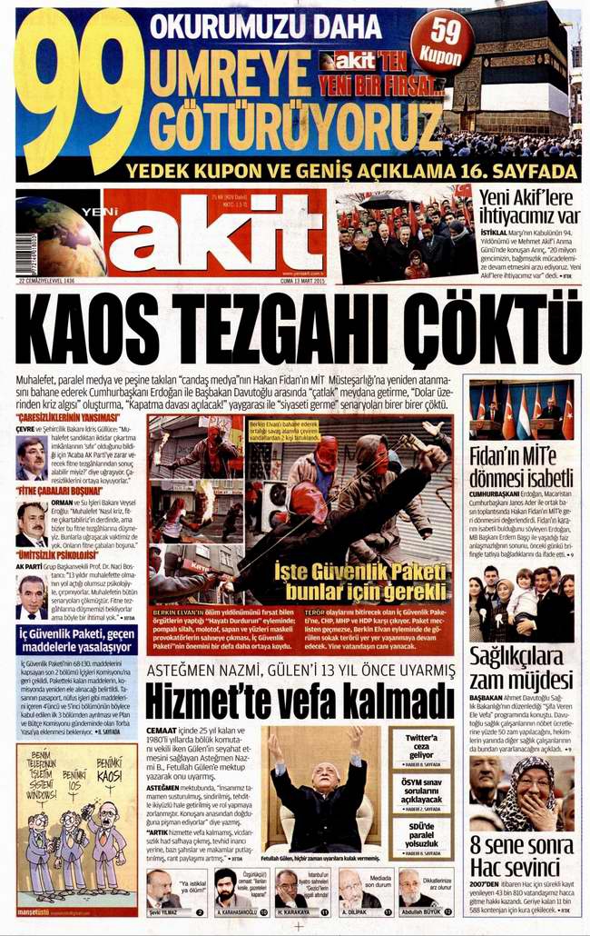 Bugünün Gazete Manşetleri - 13 Mart 2015 32