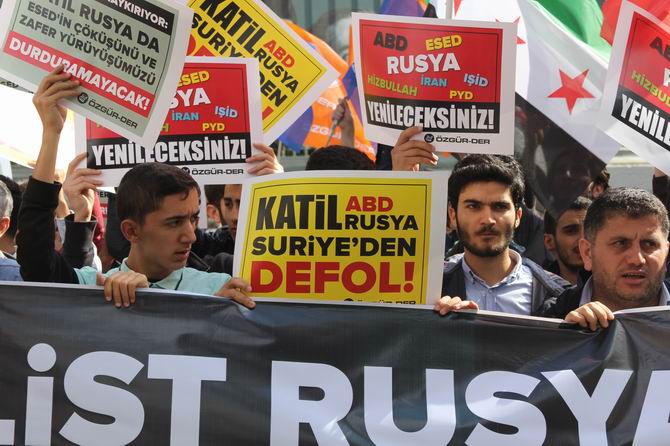 Rusya'nın Suriye Müdahalesi Protesto Edildi 1