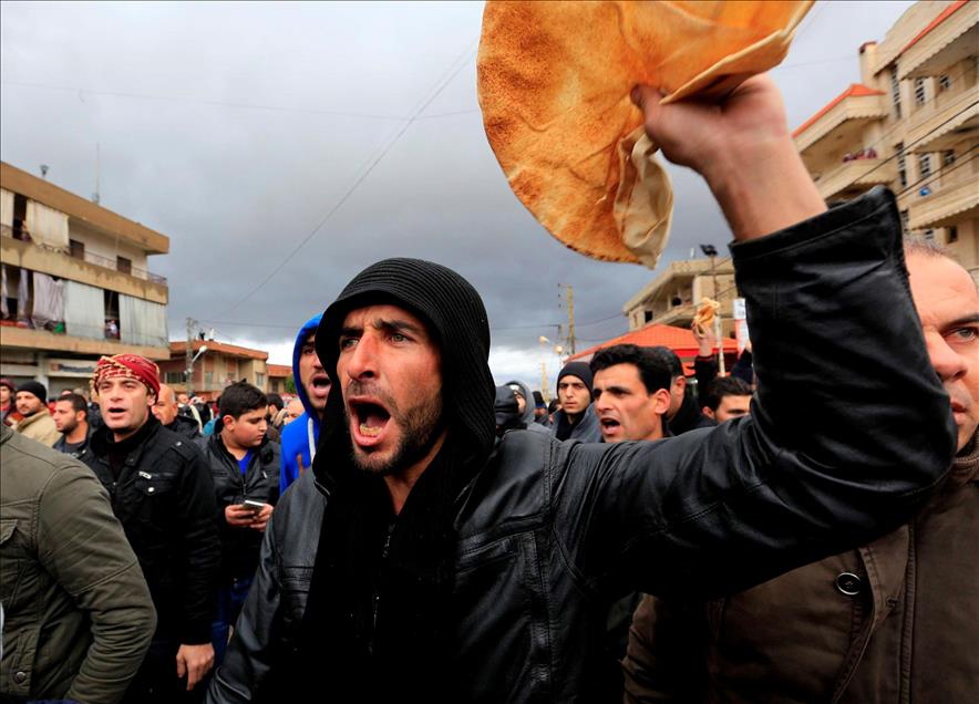 Lübnan-Suriye Sınırında Madaya Protestosu 1