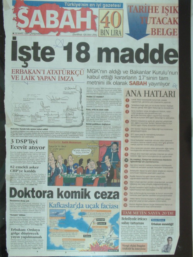 28 Şubat Medyasının Kirli Manşetleri 115