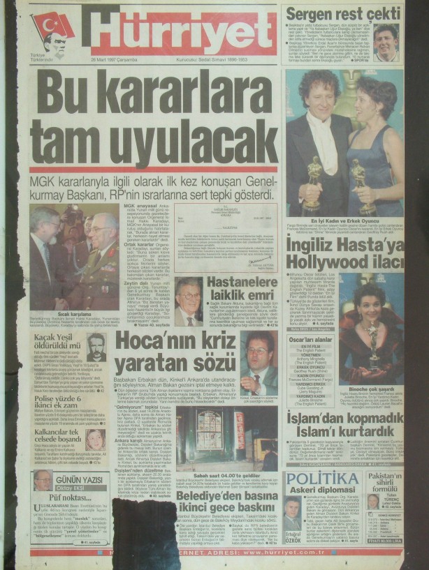 28 Şubat Medyasının Kirli Manşetleri 157