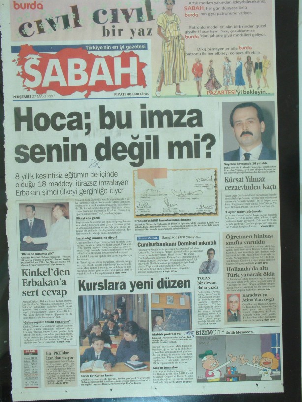 28 Şubat Medyasının Kirli Manşetleri 163