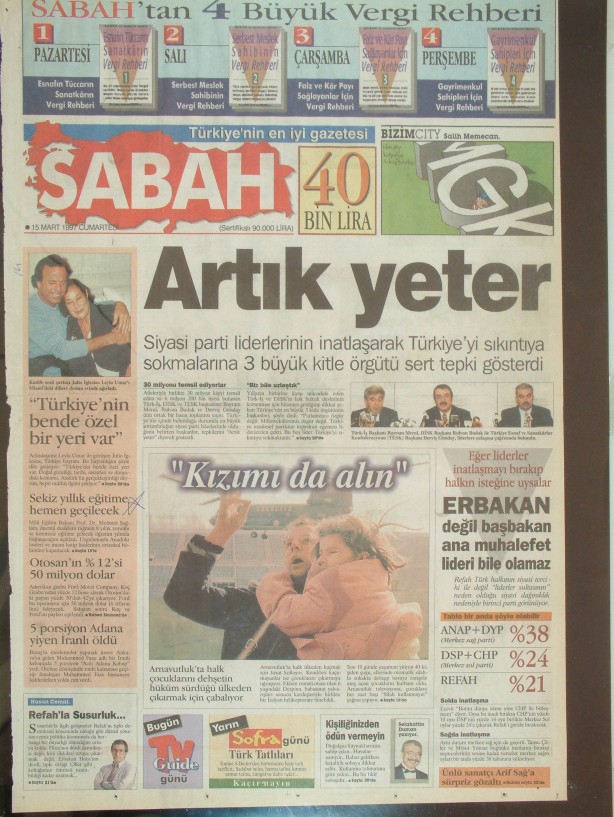 28 Şubat Medyasının Kirli Manşetleri 91