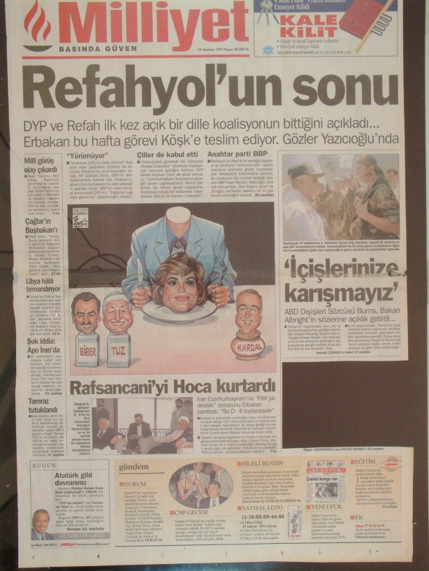 28 Şubat Medyasının Kirli Manşetleri 95