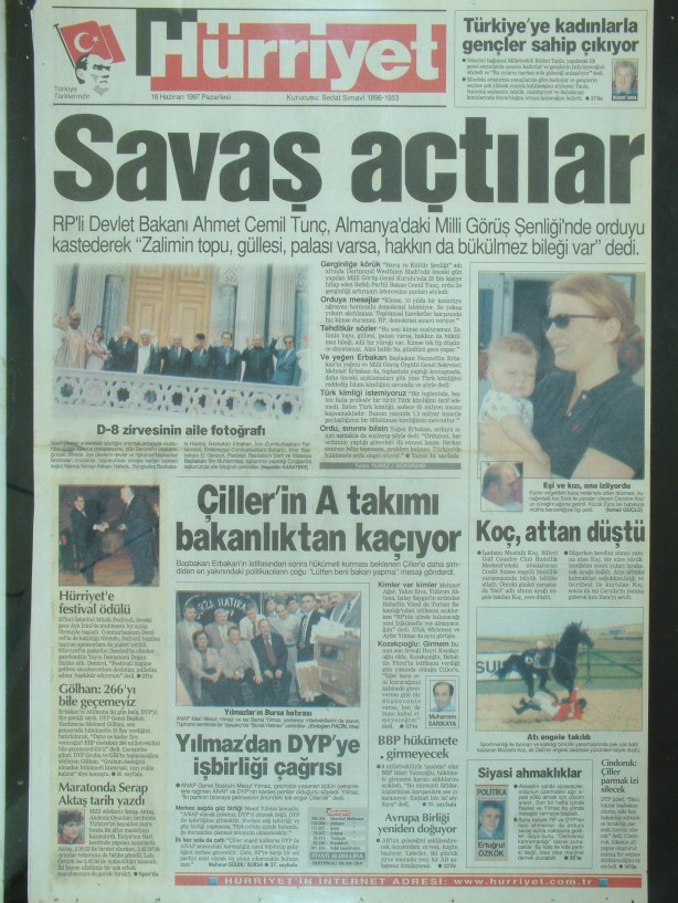 28 Şubat Medyasının Kirli Manşetleri 99