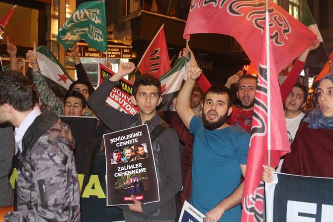 Halep'teki Katliamlara İstanbul'da Protesto 21