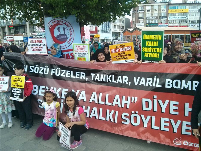 Halep'teki Katliamlar Sivas'ta Protesto Edildi 19