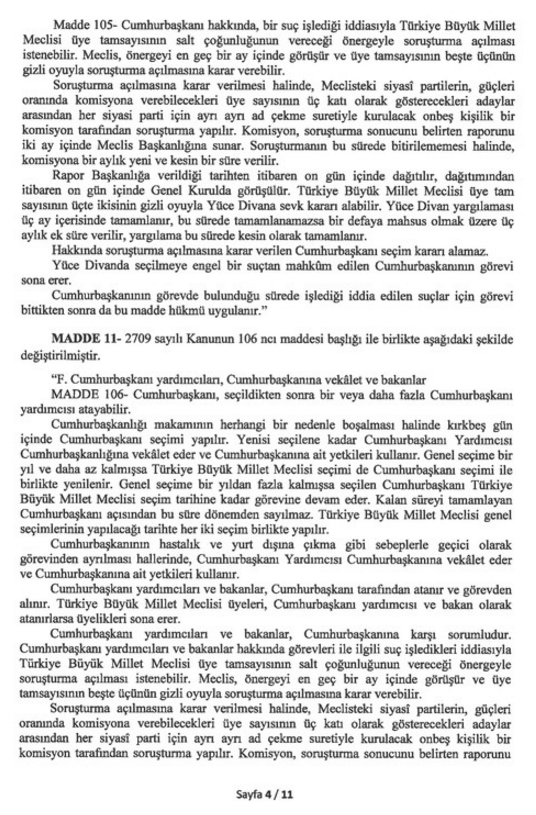 Anayasa’nın Değiştirilecek 21 Maddesi 9
