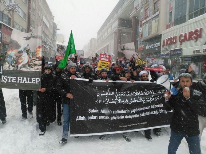 Katil İran Erzurum'da Protesto Edildi 1