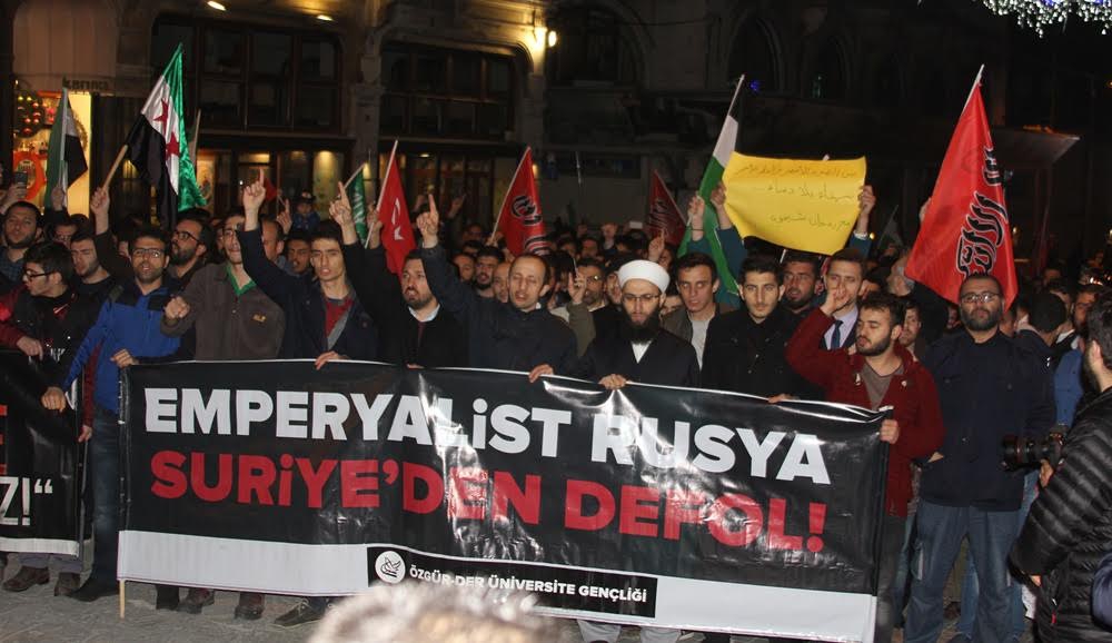 İdlip’teki Kimyasal Katliam Rusya Temsilciliği Önünde Protesto Edildi 2