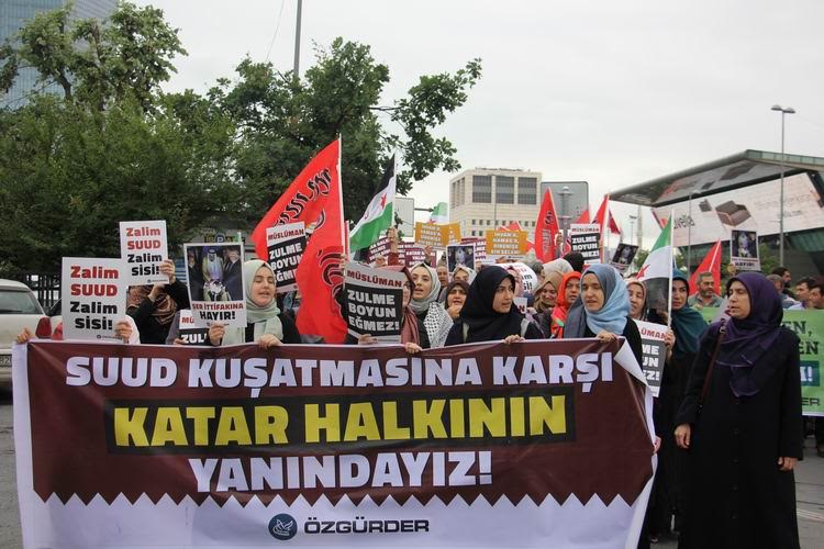 Katar’a Yönelik Kuşatma İstanbul'da Protesto Edildi 1