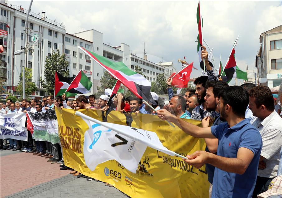İşgalci İsrail'in Mescid-i Aksa'ya Yönelik Zulümleri Protesto Edildi 10