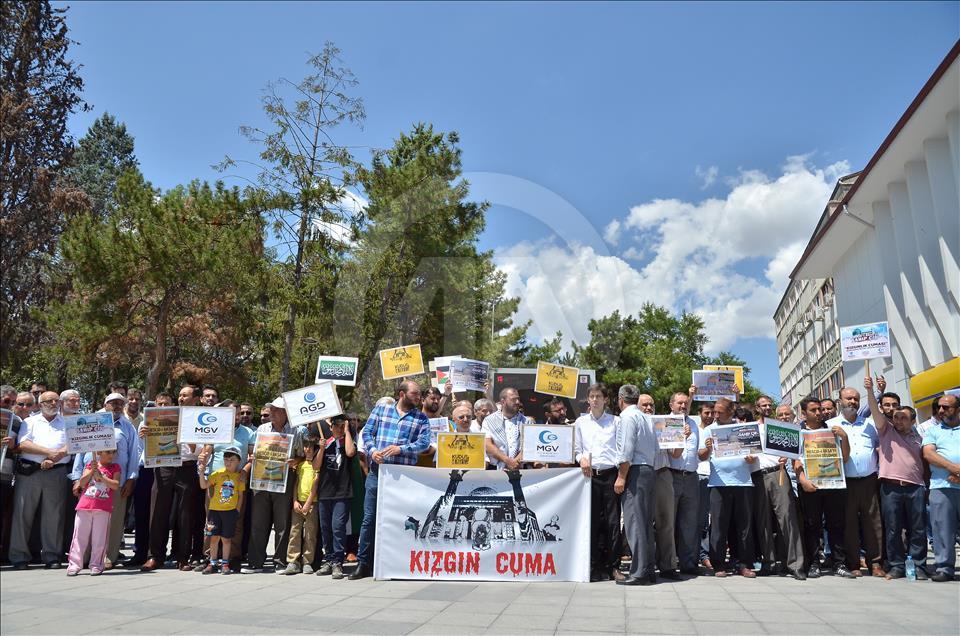İşgalci İsrail'in Mescid-i Aksa'ya Yönelik Zulümleri Protesto Edildi 14
