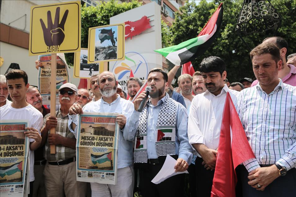 İşgalci İsrail'in Mescid-i Aksa'ya Yönelik Zulümleri Protesto Edildi 19