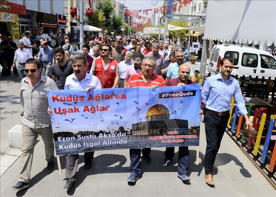 İşgalci İsrail'in Mescid-i Aksa'ya Yönelik Zulümleri Protesto Edildi 33