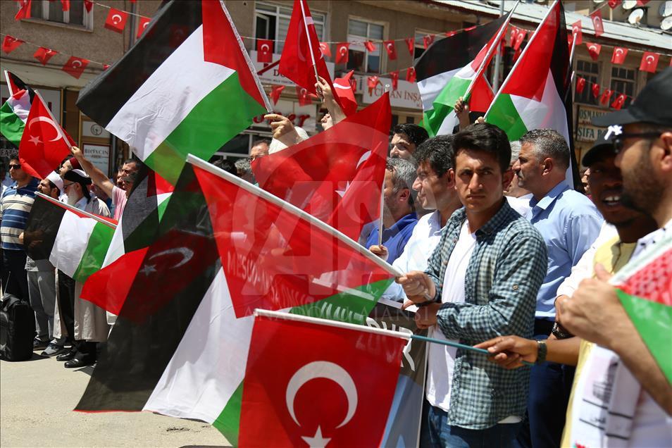 İşgalci İsrail'in Mescid-i Aksa'ya Yönelik Zulümleri Protesto Edildi 7