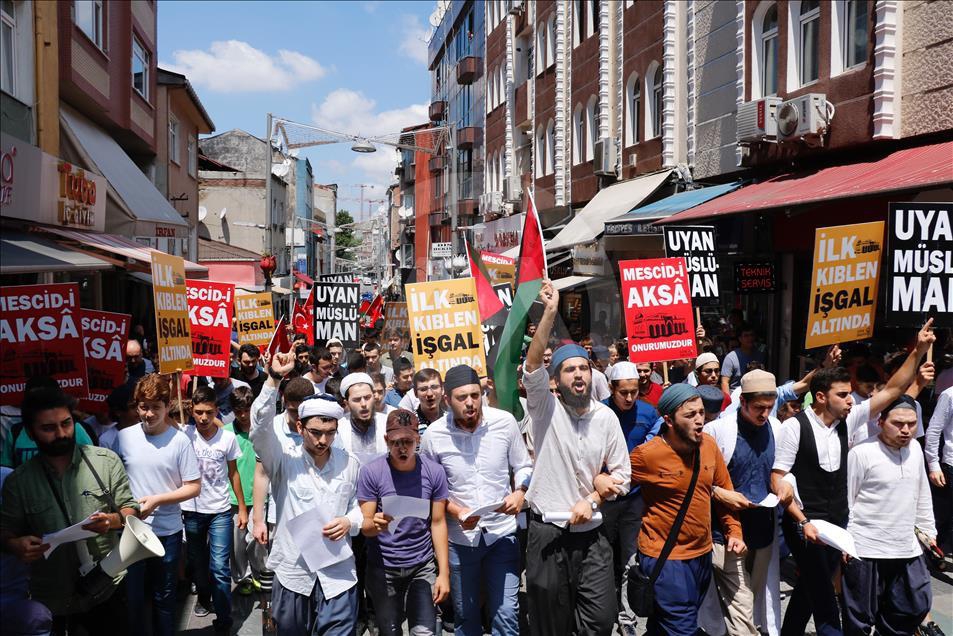 İşgalci İsrail'in Mescid-i Aksa'ya Yönelik Zulümleri Protesto Edildi 8