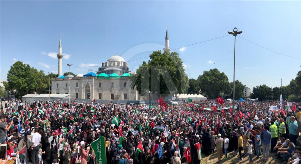 İşgalci İsrail'in Mescid-i Aksa'ya Yönelik Zulümleri Protesto Edildi 9