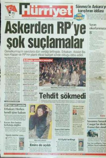 28 Şubat'ın Tetikçisi Medyanın Manşetleri 12