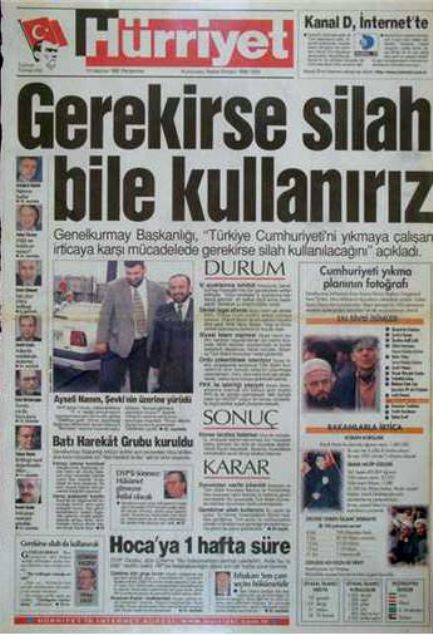28 Şubat'ın Tetikçisi Medyanın Manşetleri 14