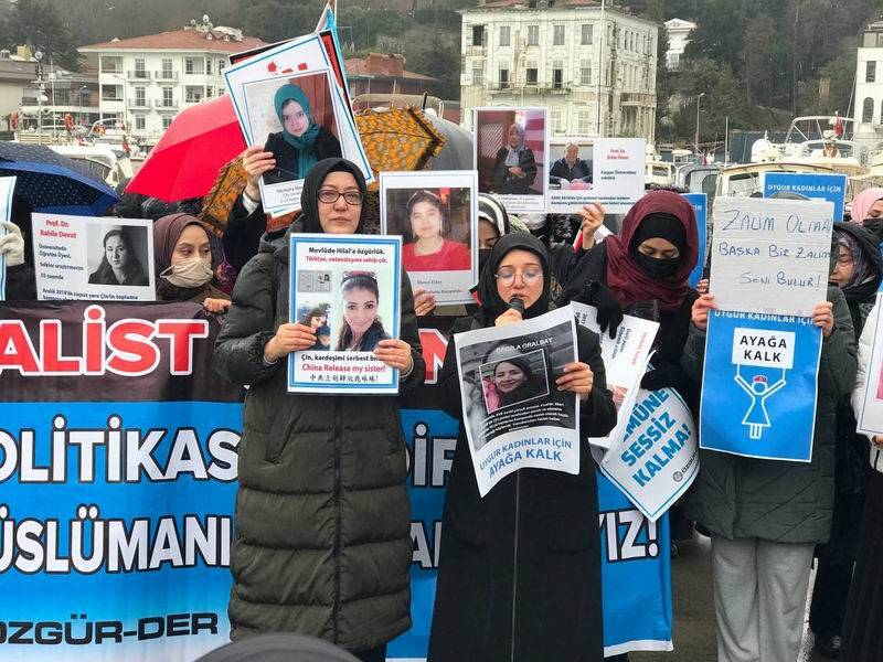 Çin’in Doğu Türkistanlı kadınlara yönelik zulümler İstanbul’da protesto 2