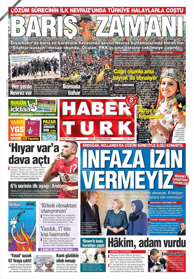 22 Mart 2013 - Günün Gazete Manşetleri 12
