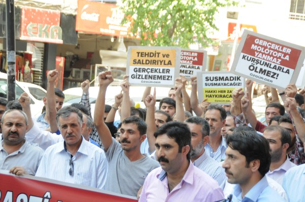 Diyarbakırda Özgür-Dere Yapılan Saldırı Protesto Edildi 9