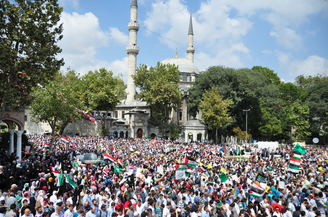 Mısır Katliamı Eyüpte Protesto Edildi 7