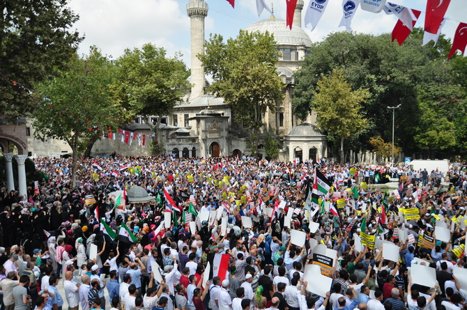 Mısır Katliamı Eyüpte Protesto Edildi 6