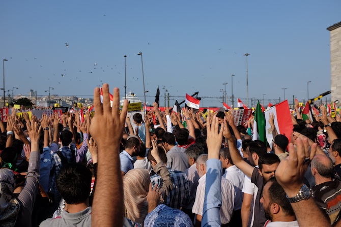 Eminönünde Mısır Cuntasına Lanet Eylemi 20