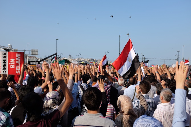 Eminönünde Mısır Cuntasına Lanet Eylemi 21