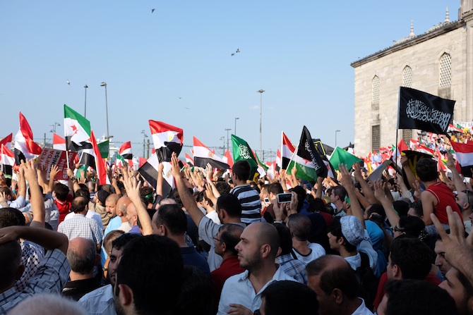 Eminönünde Mısır Cuntasına Lanet Eylemi 22