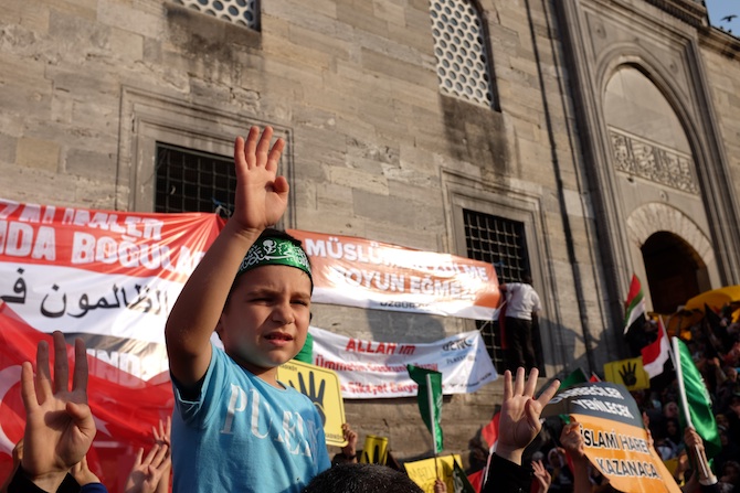 Eminönünde Mısır Cuntasına Lanet Eylemi 40