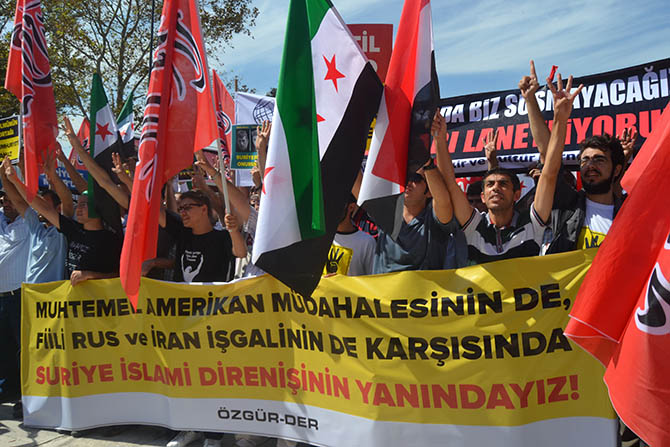 Fatih Camii’nde ABD, Rusya ve İran Protestosu 33