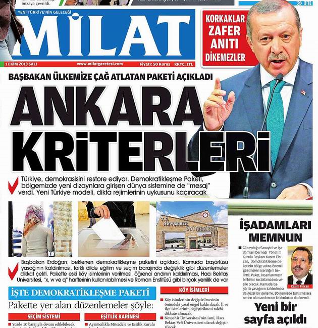 Manşetlerde Demokratikleşme Paketi 11