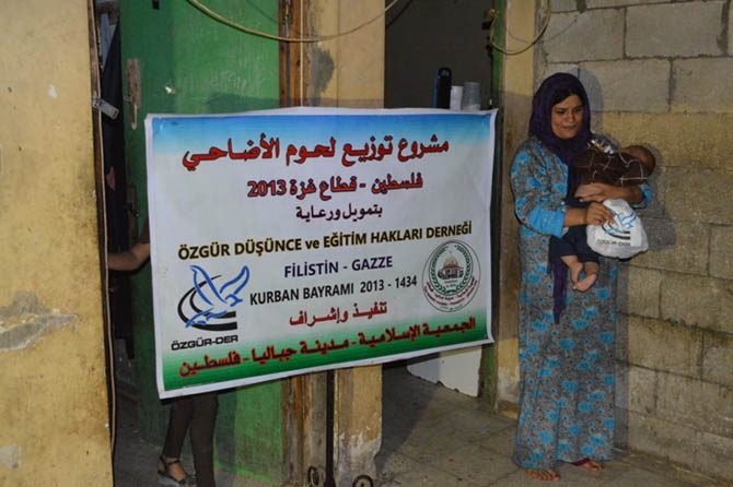 Özgür-Der Mensuplarının Kurbanları Gazze'de Kesildi 12