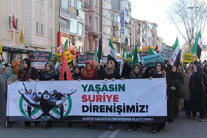 3 Yıldır Direnen Suriye İçin Fatih’te Yürüyüş 16