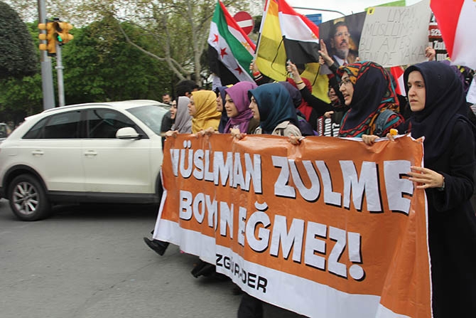 Fatih’te Binler Mısırlı Kardeşlerimiz İçin Yürüdü 10