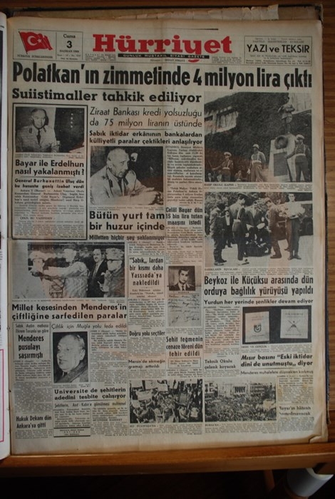 Menderes'i İdama Götüren Darbeci Manşetler 7