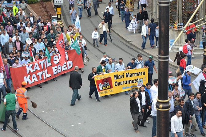 On Binlerce Kişi Mavi Marmara İçin Yürüdü 12