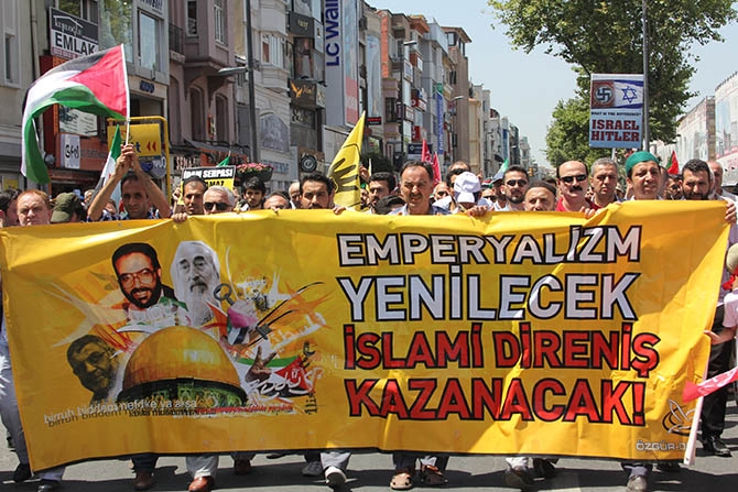 Fatih'te Binlerce Kişi İsrail'i Lanetledi 8